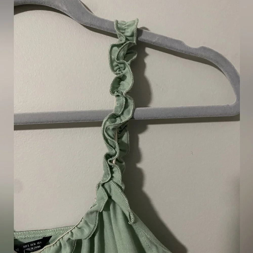 Shein Mint Green Cropped Tank Top - Picture 2 of 6